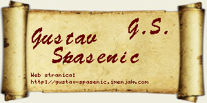 Gustav Spasenić vizit kartica